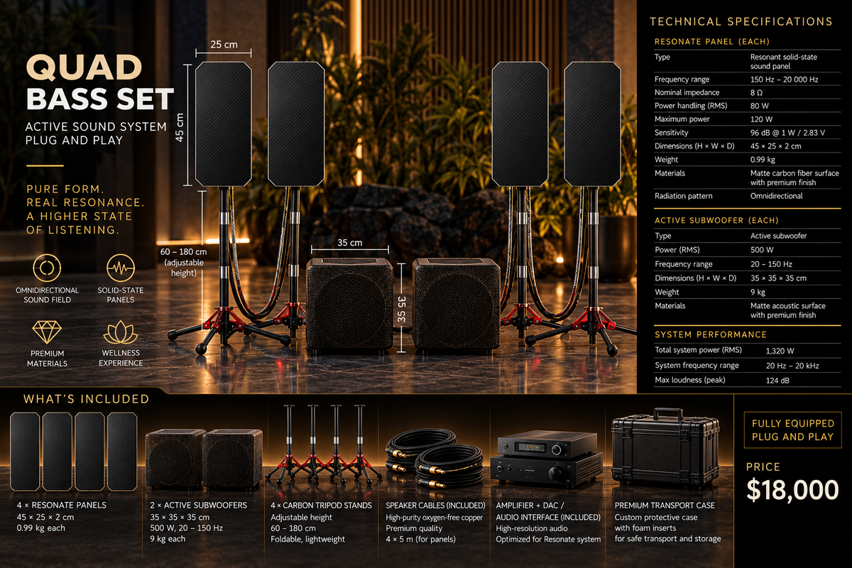 Fractalis Quadro System, 2 Subwoofers