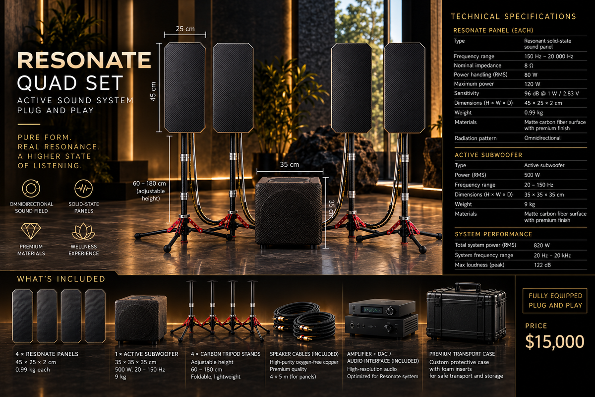 Fractalis Quadro System, 1 Subwoofer