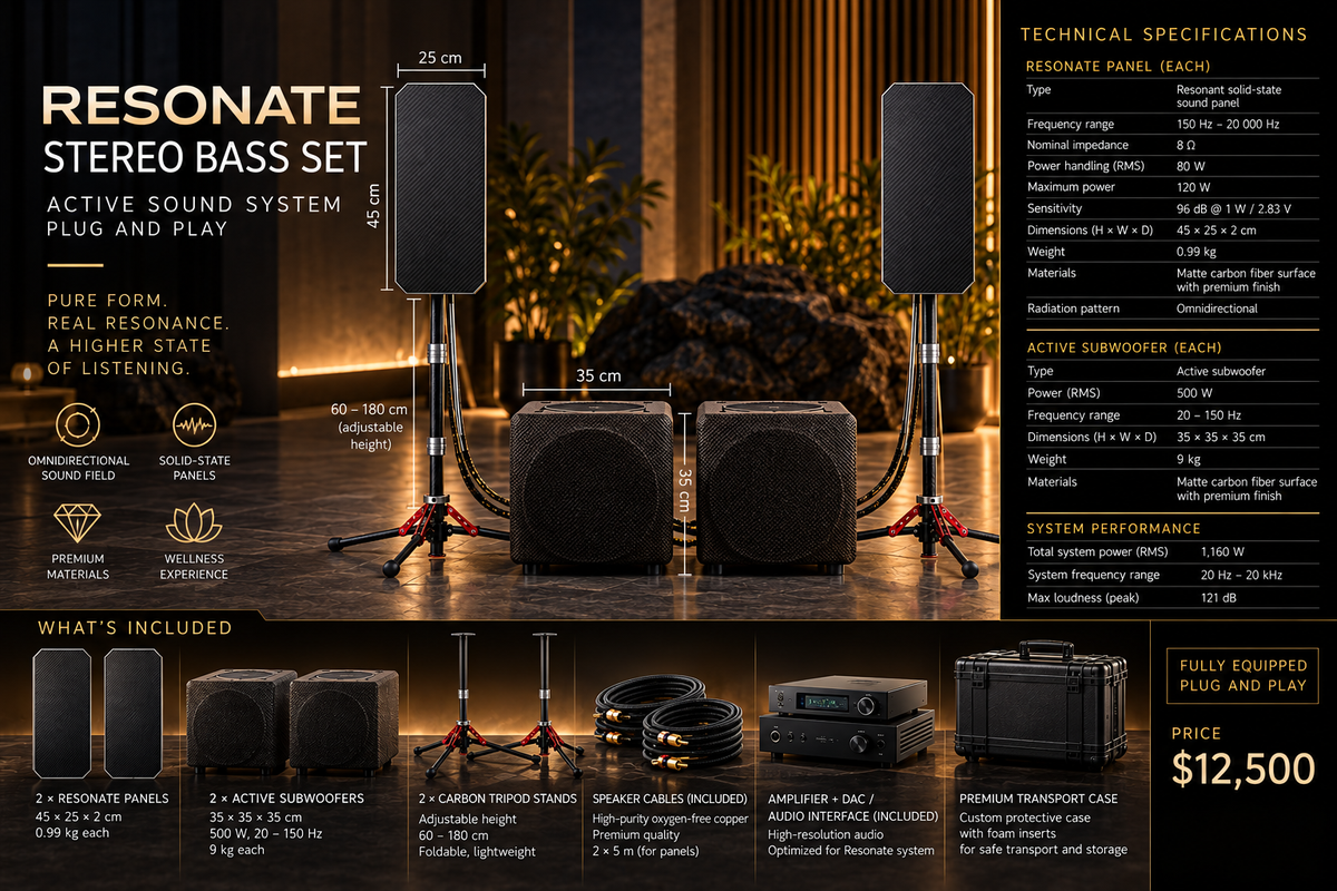 Fractalis Stereo System, 2 Subwoofers